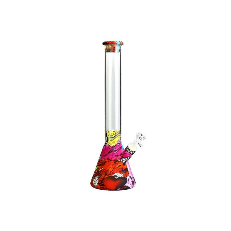 Product for sale: J182P-D - 15″ Skull Silicone & Glass Bong-Default Title