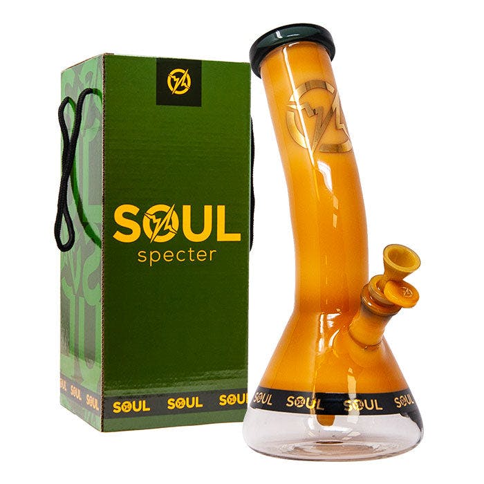 Product for sale: Espresso Specter Series 12 Inches Bent Neck Beaker Bong By Soul Glass (TSGB-12ESP)-Default Title