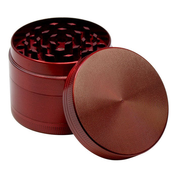 Product for sale: ZG4621-RED - Red Aluminium Four Stage 63mm Grinder (10 CT)-Default Title
