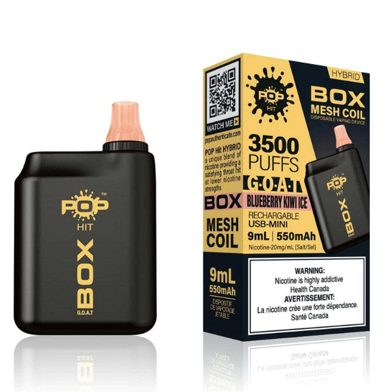Pop Hybrid Box G.O.A.T 3500 Puff Rechargeable Vape Device - 5ct (EXCISE VERSION)-undefined | For sale Jubilee Distributors
