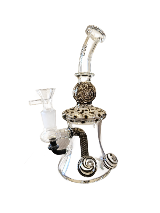 Product for sale: JD171 - 9" Fixed Down Stem Bong UV by FELIX GLASS-undefined