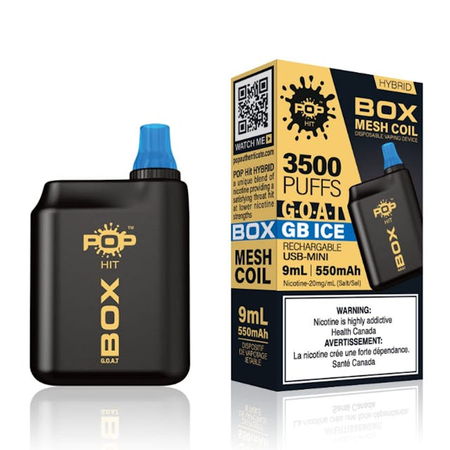 Product for sale: Pop Hybrid Box G.O.A.T 3500 Puff Rechargeable Vape Device - 5ct (EXCISE VERSION)-undefined