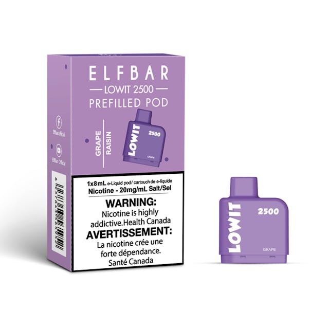Product for sale: Elf Bar Lowit 2500 Puff Prefilled Pod - 10ct - Excise Version-undefined