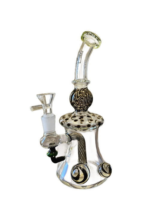Product for sale: JD171 - 9" Fixed Down Stem Bong UV by FELIX GLASS-undefined