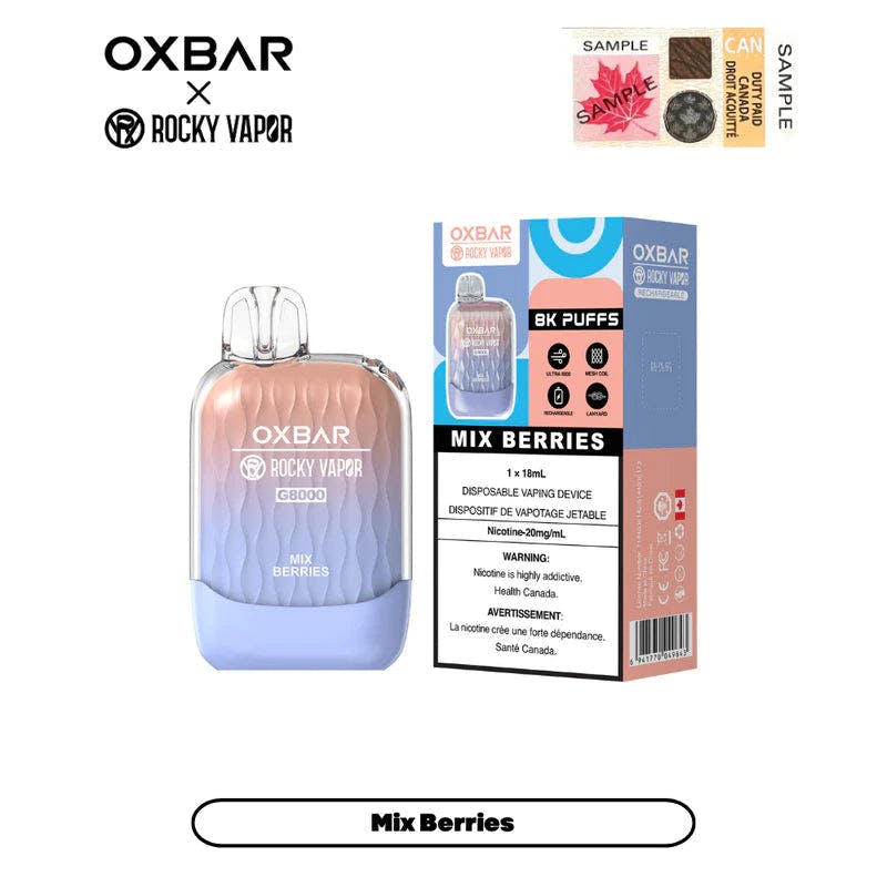 OXBAR Rocky Vapor 8000 Puffs (20mg/ml) Disposable Device - Excise Version-undefined | For sale Jubilee Distributors