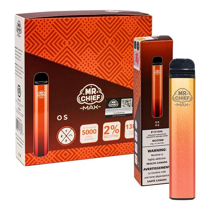 Mr Chief Max  5000 Puffs Disposable Vape Ct-5 = Excise Version-undefined | For sale Jubilee Distributors