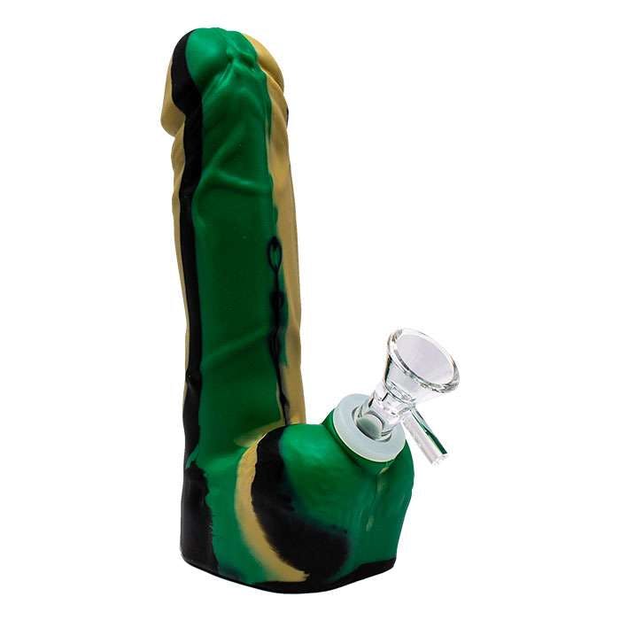 Product for sale: SI614 - Green Penis Shaped Silicone Bong-Default Title