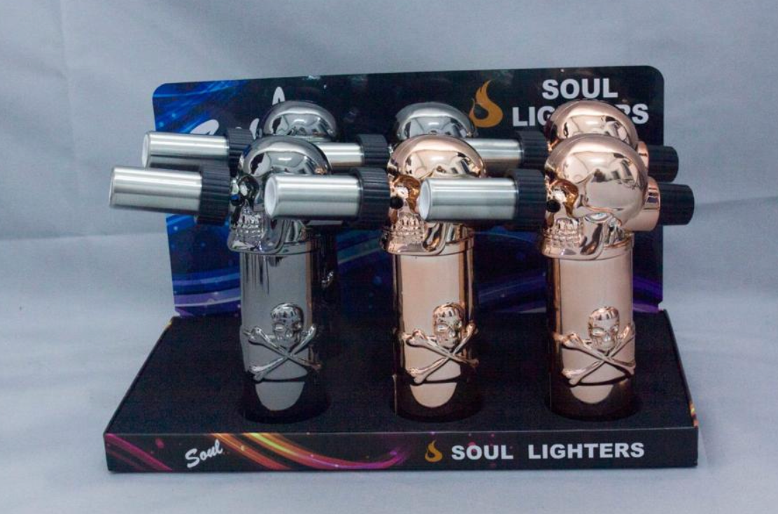 Product for sale: Soul Skull Design Jumbo Torch Lighter - 6CT-Default Title