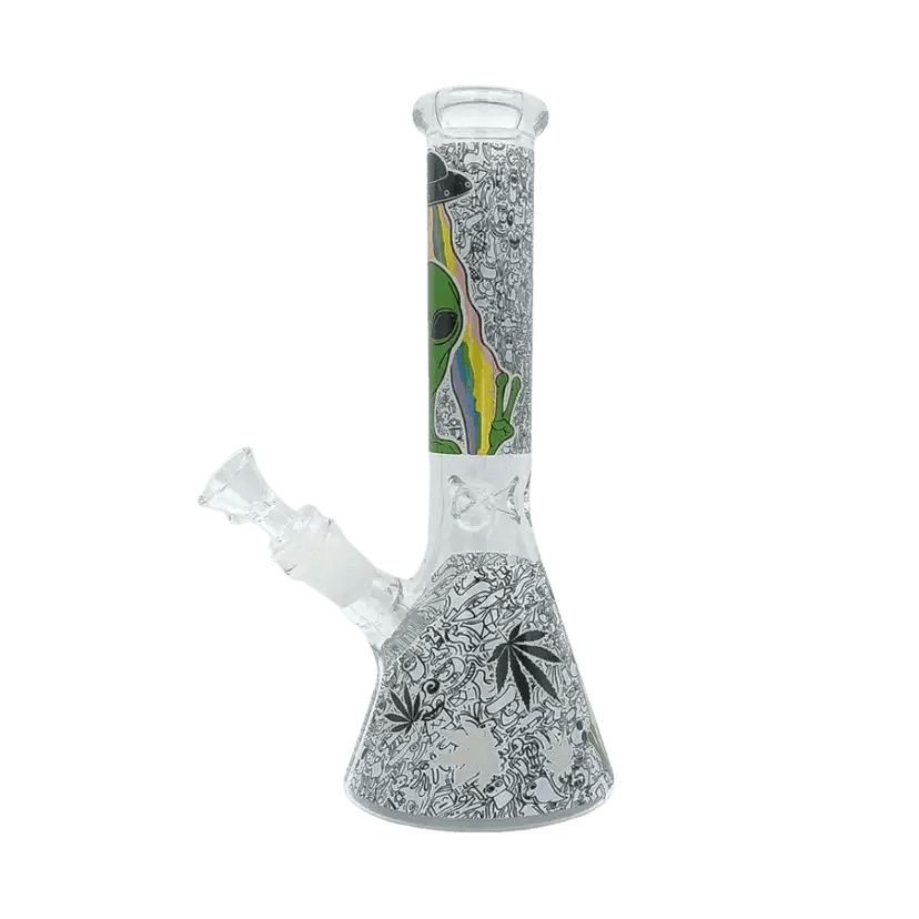 Product for sale: MG-202F = 10” Alien Planet Art Beaker Bong