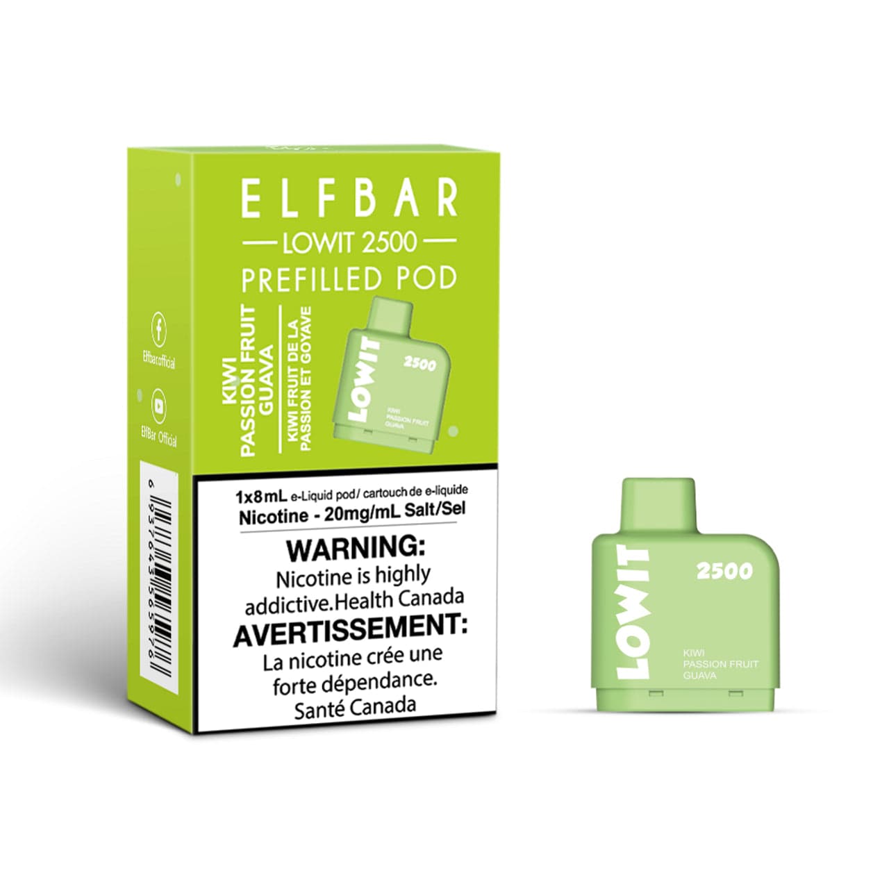 Product for sale: Elf Bar Lowit 2500 Puff Prefilled Pod - 10ct - Excise Version-undefined