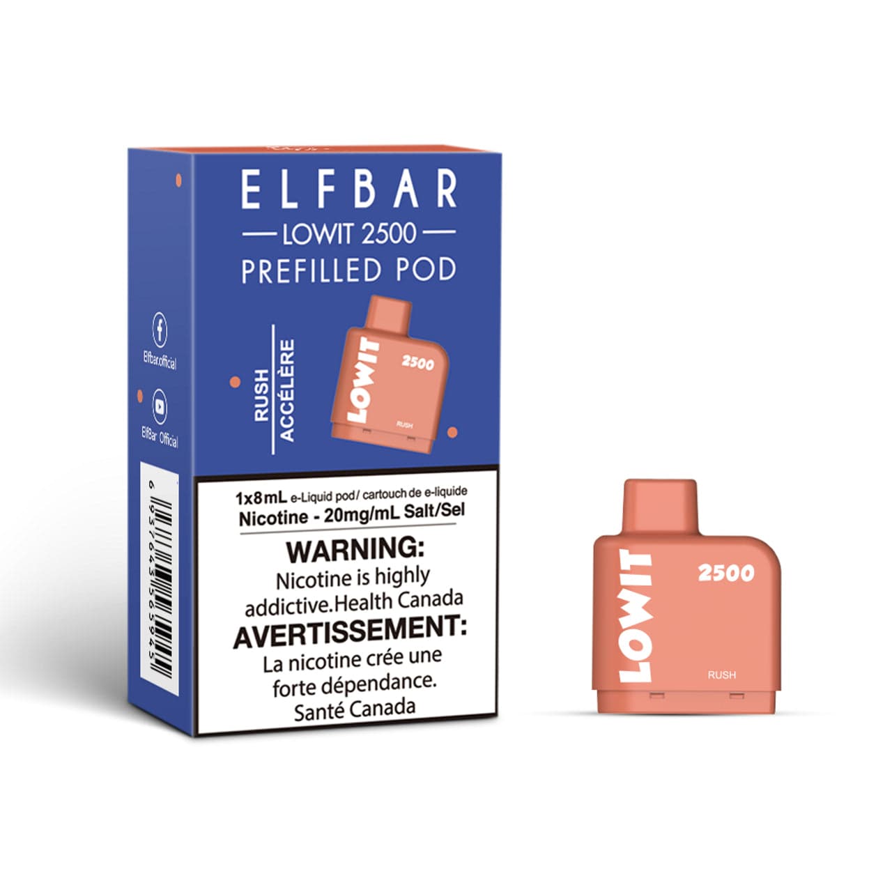 Product for sale: Elf Bar Lowit 2500 Puff Prefilled Pod - 10ct - Excise Version-undefined