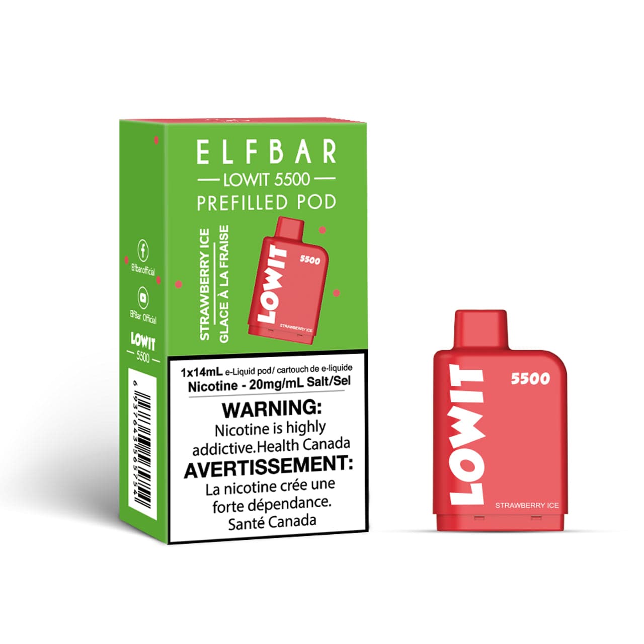 Product for sale: Elf Bar Lowit 5500 Puff Prefilled Pod - 10ct - Excise Version-undefined