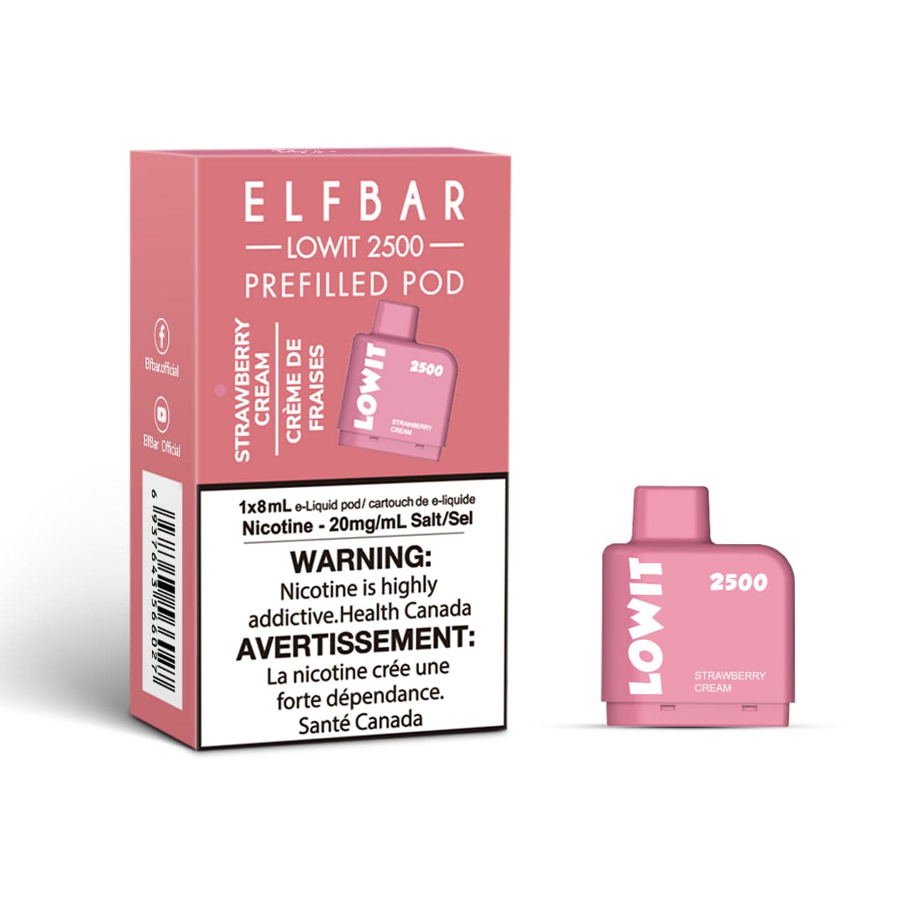 Product for sale: Elf Bar Lowit 2500 Puff Prefilled Pod - 10ct - Excise Version-undefined