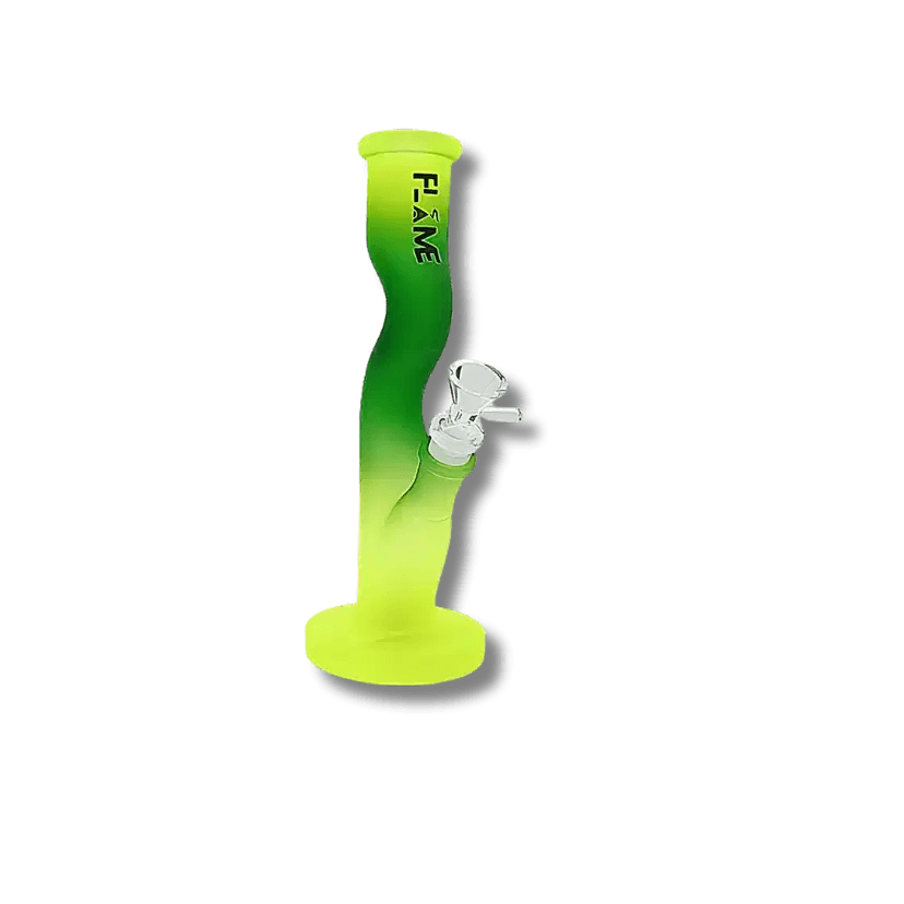 Product for sale: CB-1571 = 10” Sand Blasted Swivel Wave Bong - Green-Default Title