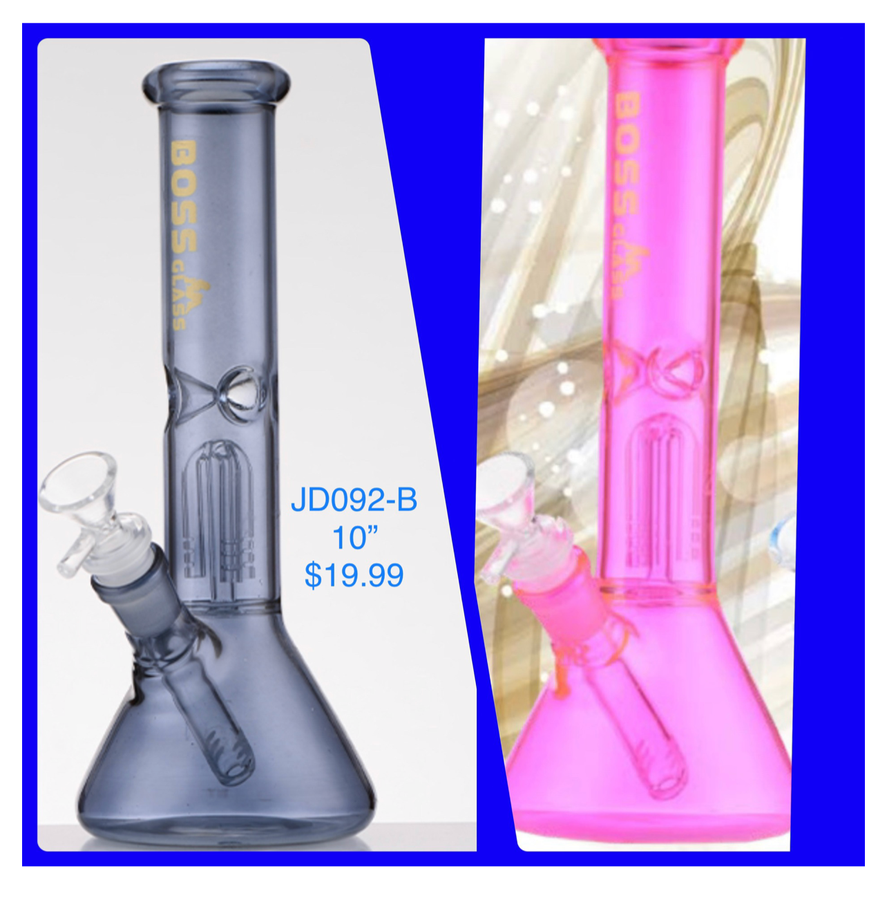 Product for sale: JD092-B 10” Glass Bong-Default Title