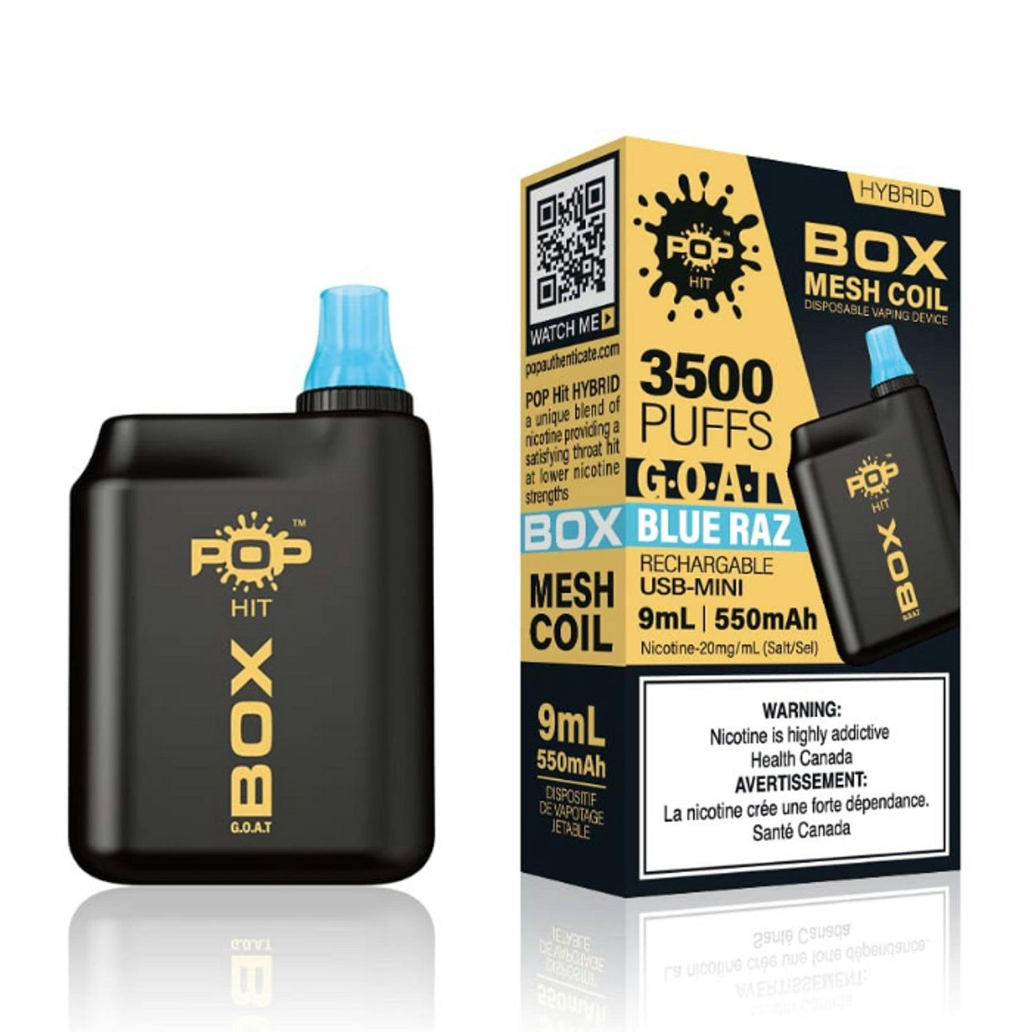 Pop Hybrid Box G.O.A.T 3500 Puff Rechargeable Vape Device - 5ct (EXCISE VERSION)-undefined | For sale Jubilee Distributors