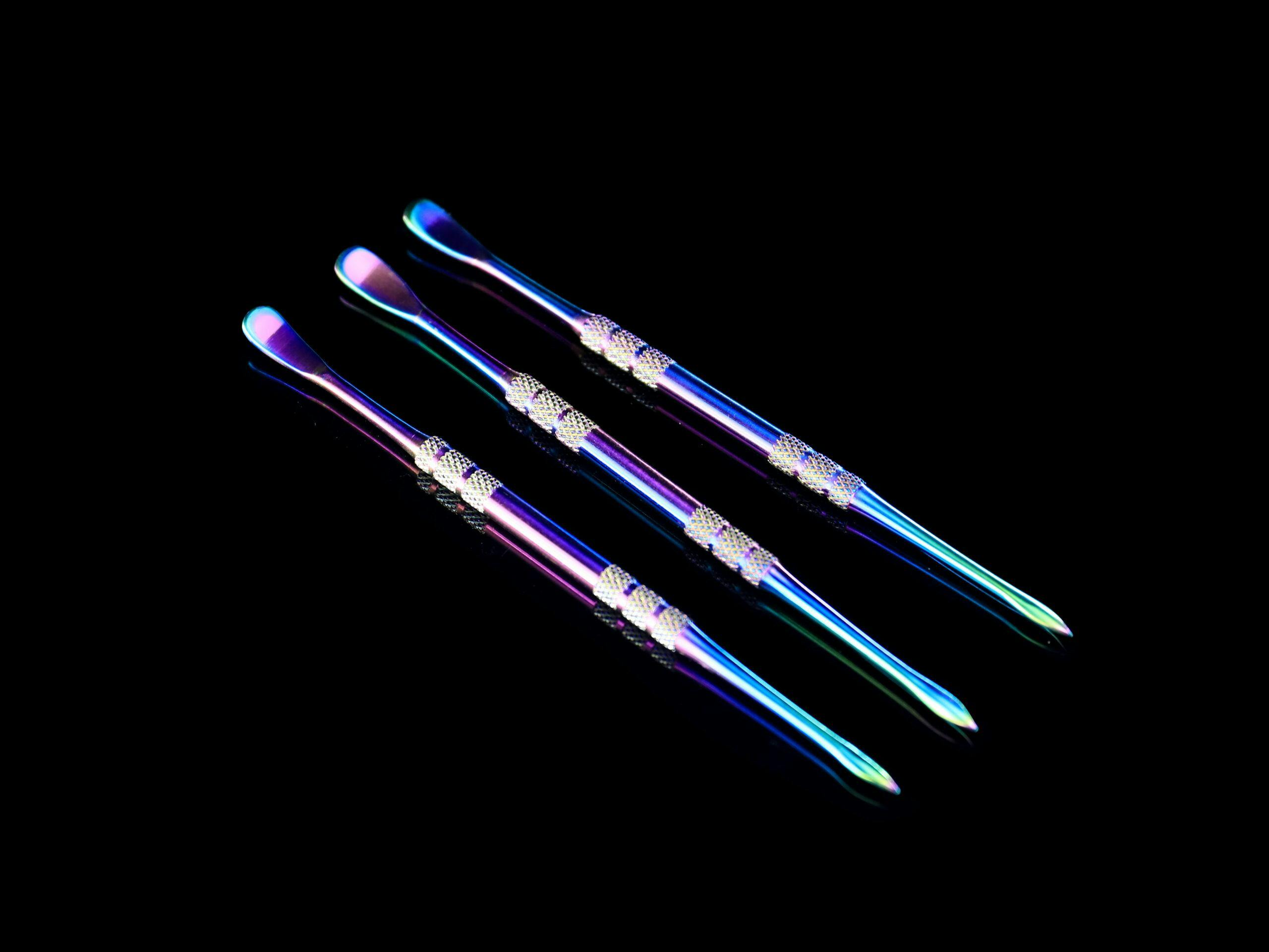 Product for sale: Stainless Steel 118mm  Long Dabber - Rainbow-Default Title