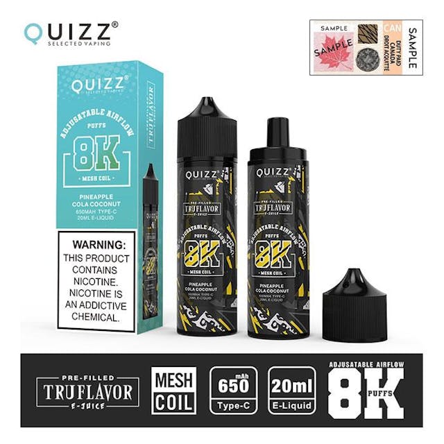 Product for sale: Quizz 8000 Puffs Disposable Vape - 5Ct - Excise Version-undefined
