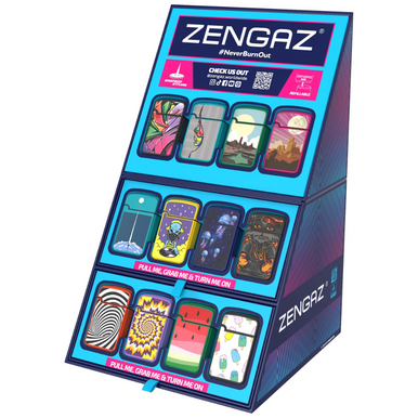 Zengaz Royal (ZL-12) Jet Rubberized Cube Lighters - 48ct-undefined | For sale Jubilee Distributors