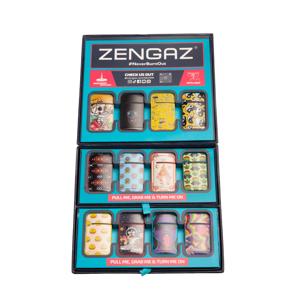 Zengaz Wing (ZL-13) Jet Rubberized Cube Lighters - 48ct-undefined | For sale Jubilee Distributors