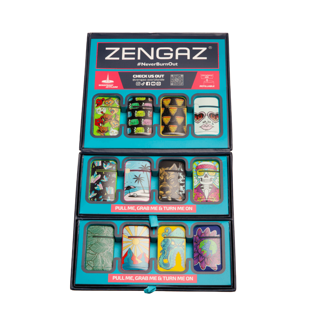 Zengaz Wing (ZL-13) Jet Rubberized Cube Lighters - 48ct-undefined | For sale Jubilee Distributors