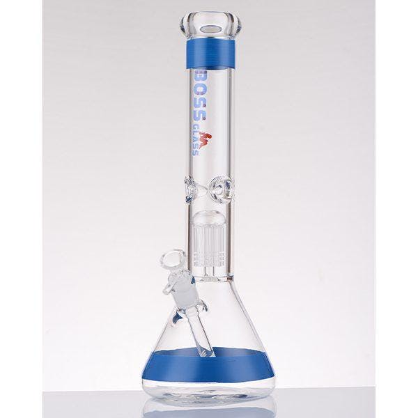 Product for sale: JD089 16″ 7MM Boss Glass Bong – Blue-Default Title