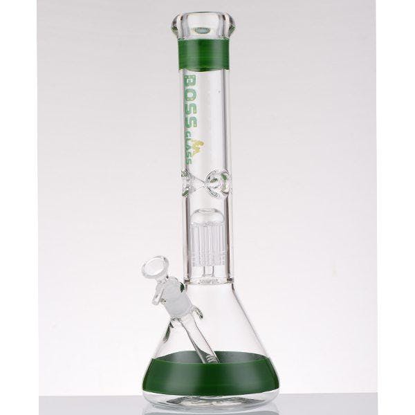 Product for sale: JD089 16″ 7MM Boss Glass Bong – Green-Default Title
