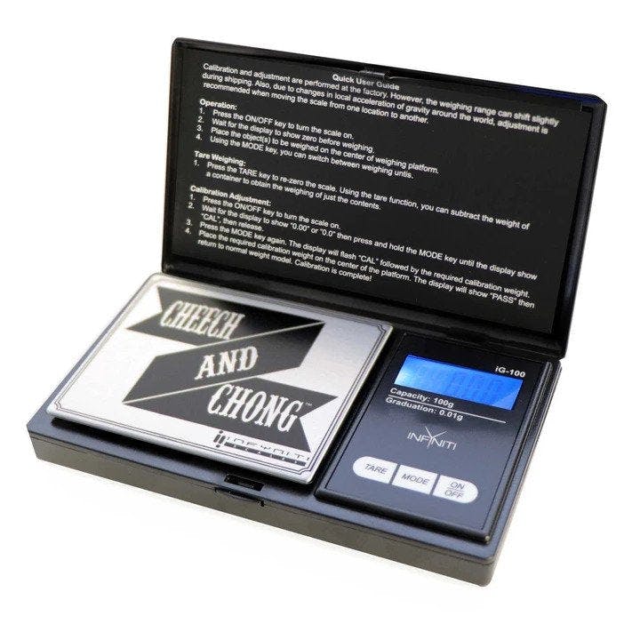 Product for sale: Infyniti Scales CHCG-100 - Cheech and Chong G-Force (100g x 0.01g)-Default Title