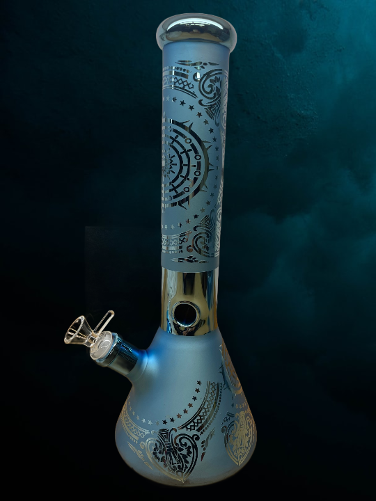 Product for sale: E-May 14" 5MM Electroplated Glass Bong - Blue-Default Title