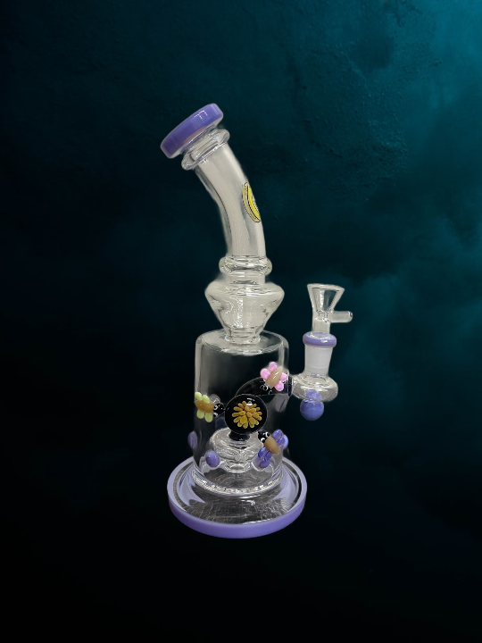 JD121 - 10” Butterflies On Flower Bong with Banger-undefined | For sale Jubilee Distributors
