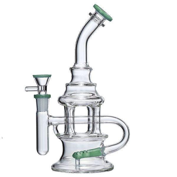 Product for sale: S2060 Green C-Soul Recycler Bong / Dab Rig – Comes with a 4mm Quartz Banger and Gift Box-Default Title